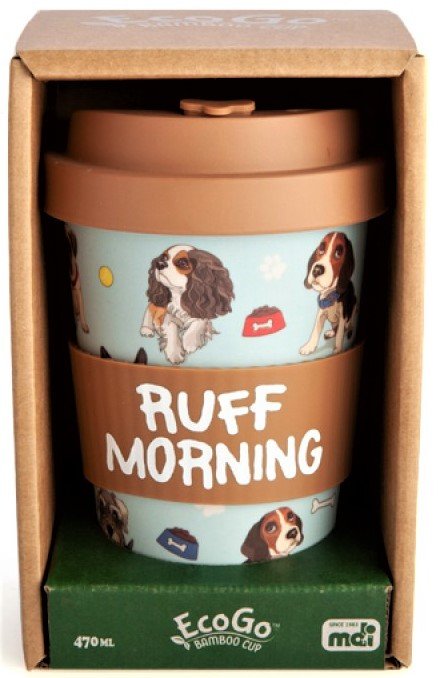Ruff Morning Dogs Eco Bamboo Travel Mug
